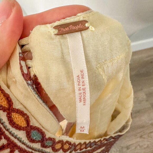 Free People Cream and Brown Midi Dress - Picture 12 of 15